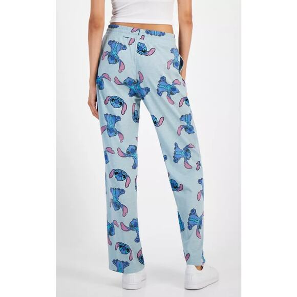 NEW Macy's Disney Stitch Drawstring Lounge Pants Size Small Blue Lilo Pajama Pjs - Picture 2 of 11